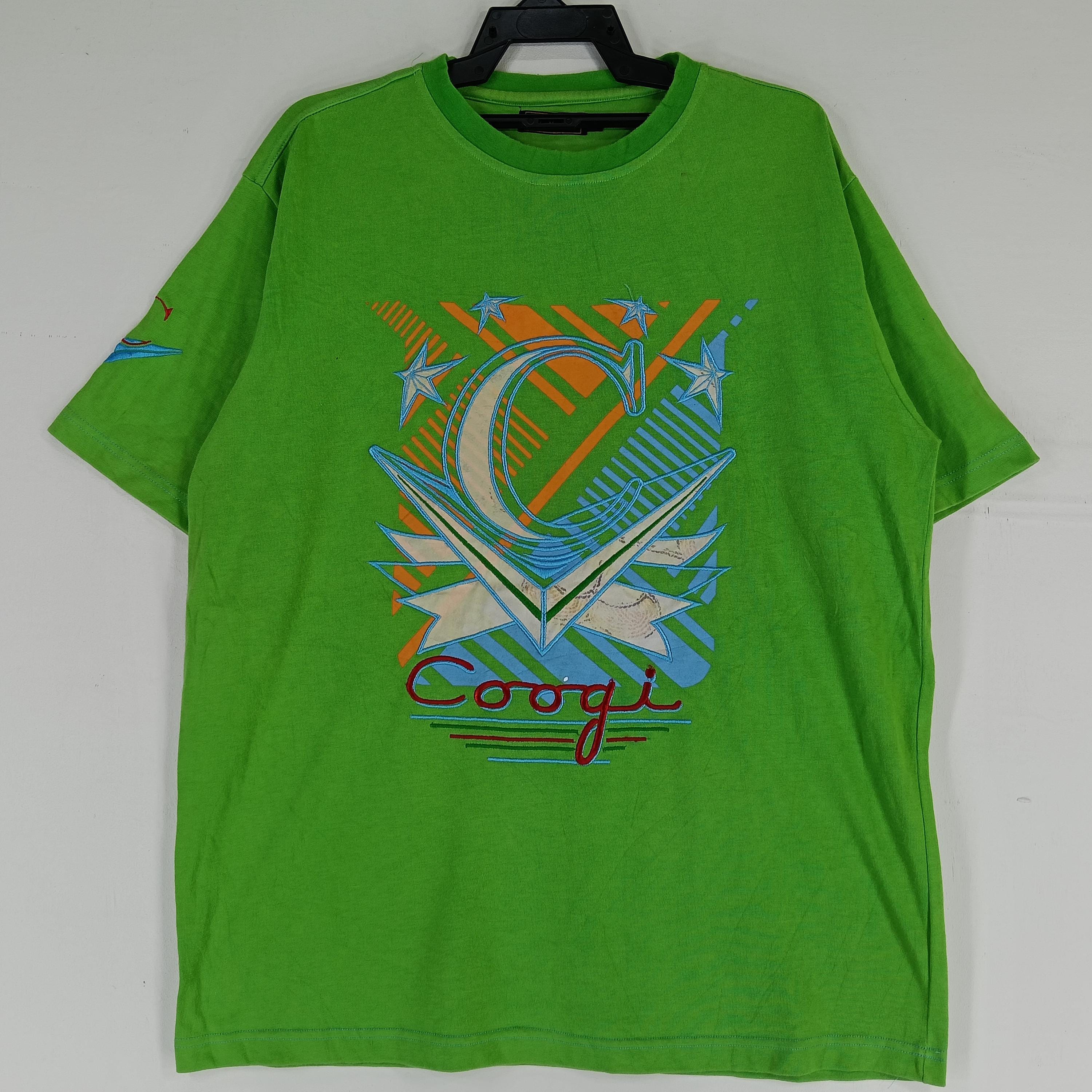 Vintage 90's Coogi Embroidery Green Xlarge T Shirt Coogi Spell Out
