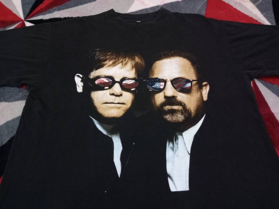 Vintage Billy Joel Elton John singer t shirt