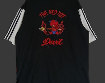 Vintage 90s Dogtown Devil Black Red Xlarge Jersey Dog Town
