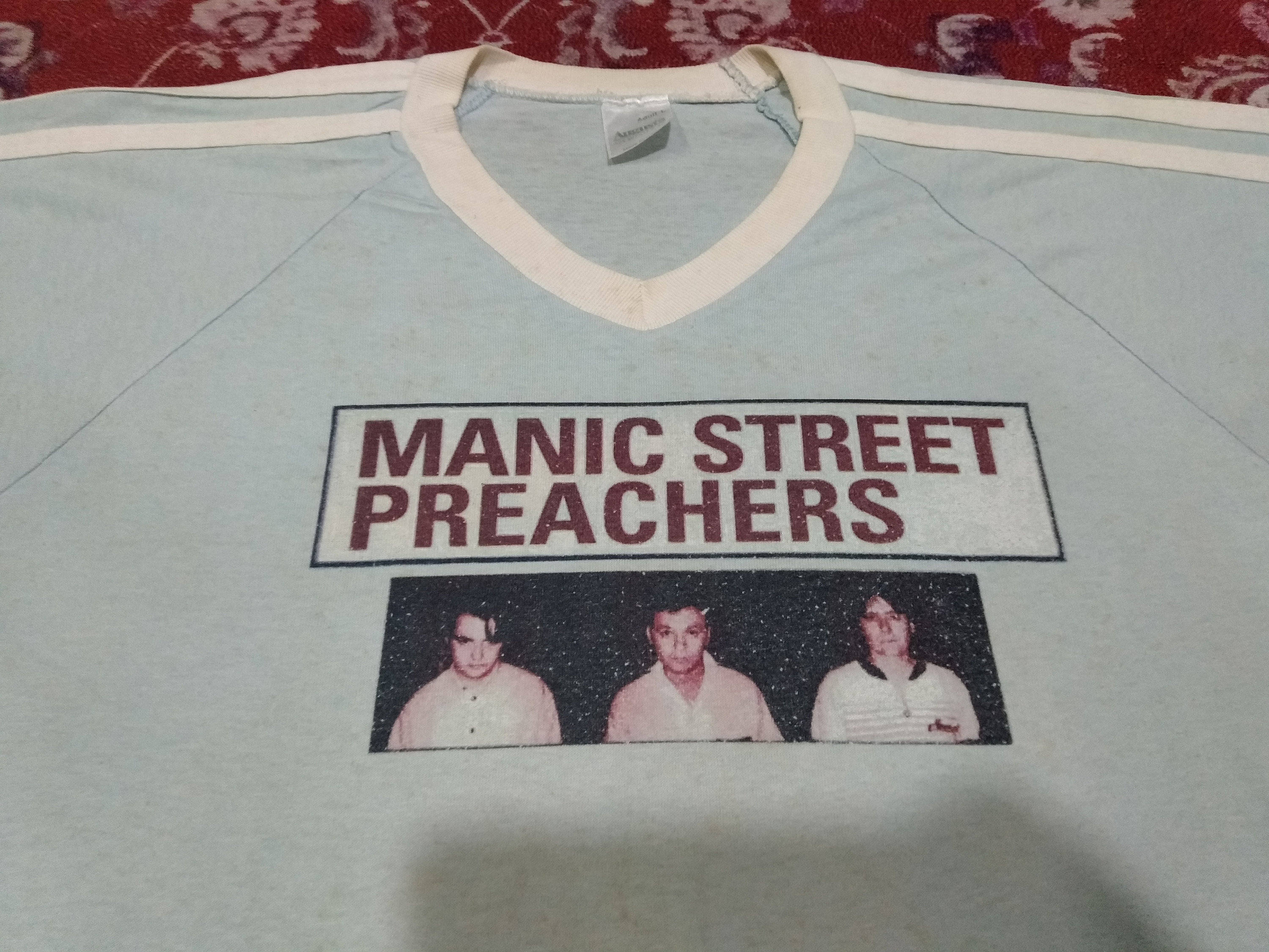 Vintage Manic Street Preachers Welsh Rock Indie Band Blue Small T