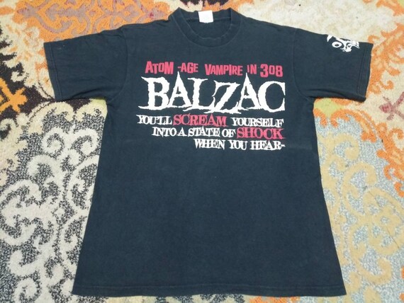 Vintage 90's Balzac Japanese Punk Rock Band Black Large T - Etsy