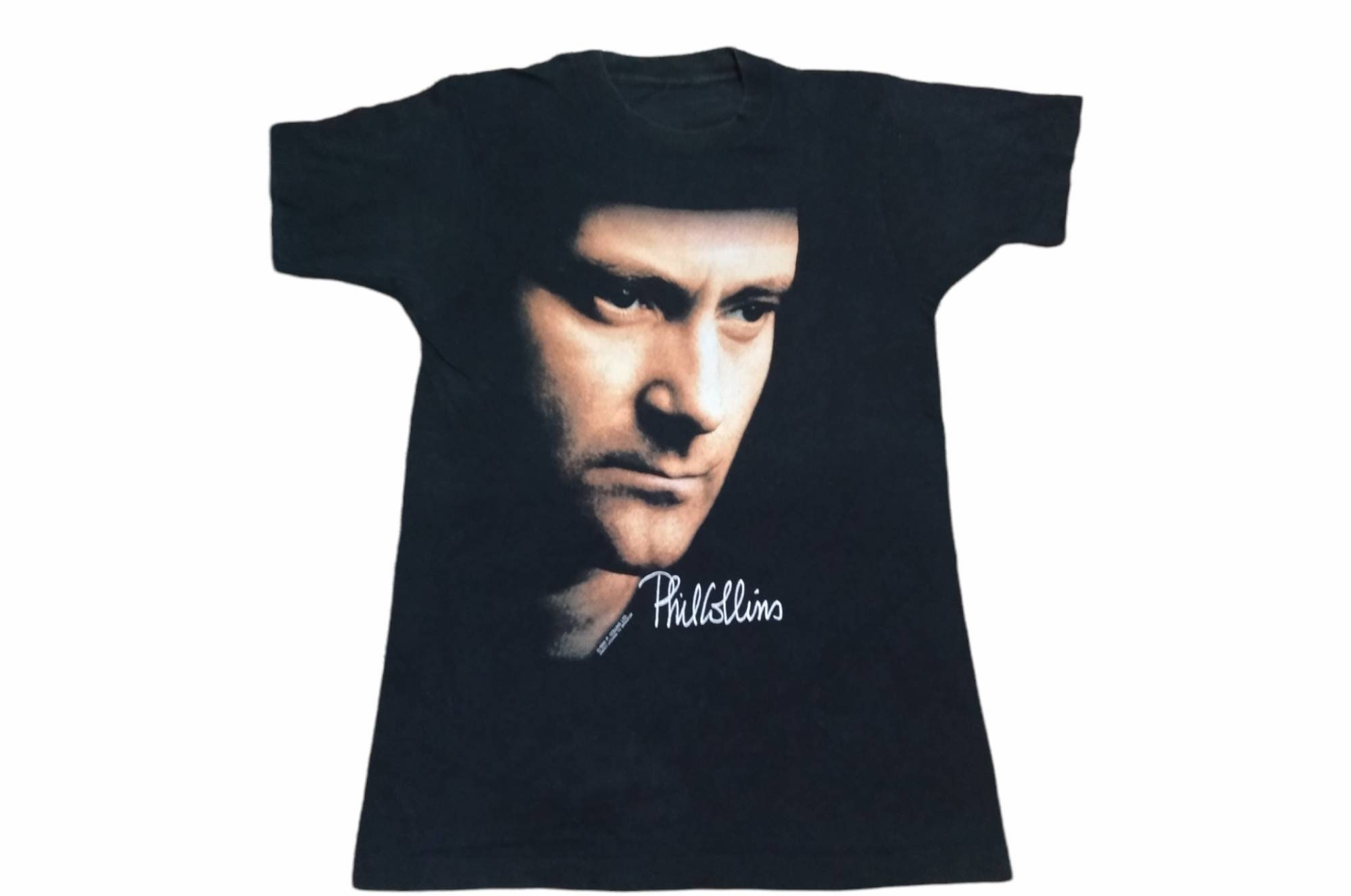 希少品Phil Collins ドラムTシャツ XLサイズ Vintage 90's Phil Collins English Drummer Singer Songwriter Black