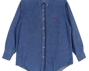 Vintage Polo Country Ralph Lauren Jeans Shirt Xlarge 90s Polo Pony