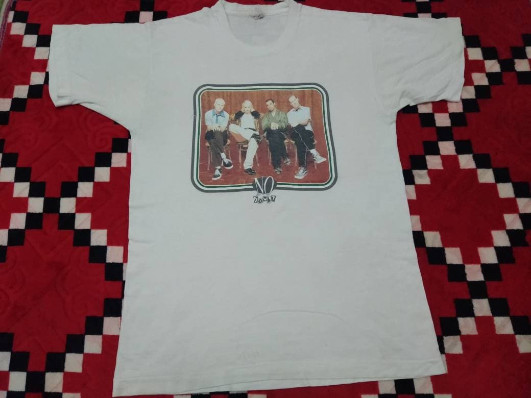 Vintage 90's NO DOUBT Gwen Stefani American Rock White T Shirt