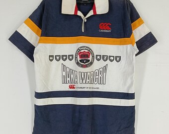 Vintage Canterbury of New Zealand Multicolor Haka Warch Polo Rugby