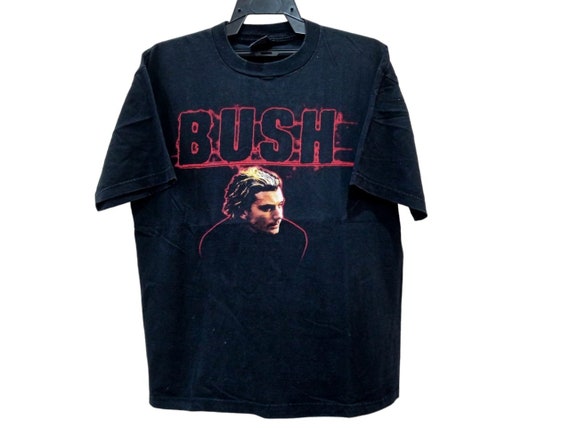 Vintage 90's Bush English Rock Band Black Large T Shirt Bush Band