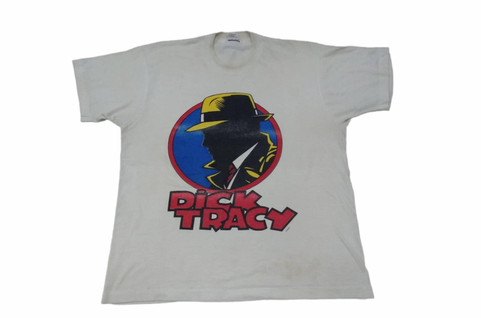 Vintage 90's Dick Tracy American Comic Xlarge White T Shirt Tv Vintage 90's Dick Tracy American Comic Xlarge White T Shirt Tv