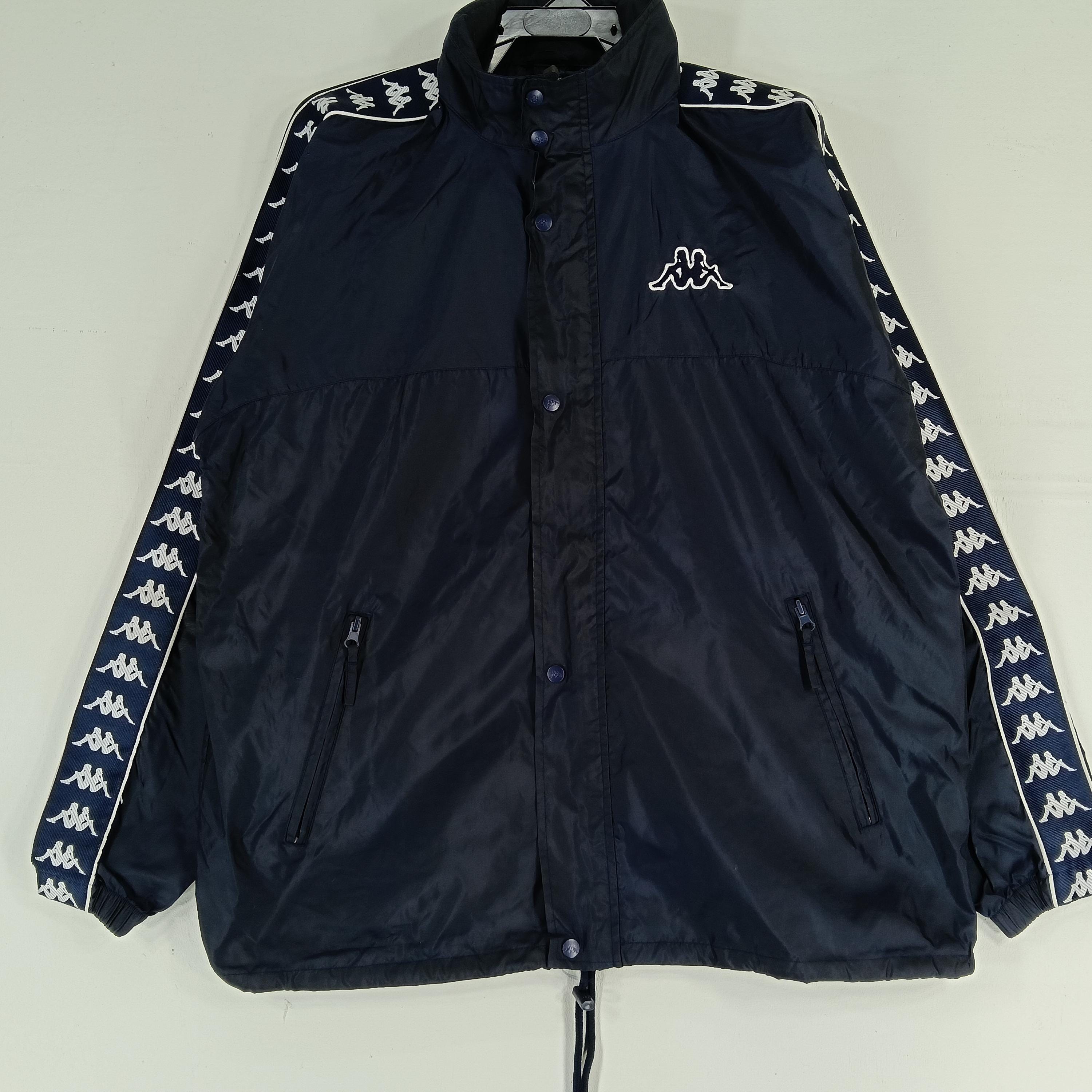 Vintage Kappa Sport Italia Black Jacket Windbreaker Large 1990's