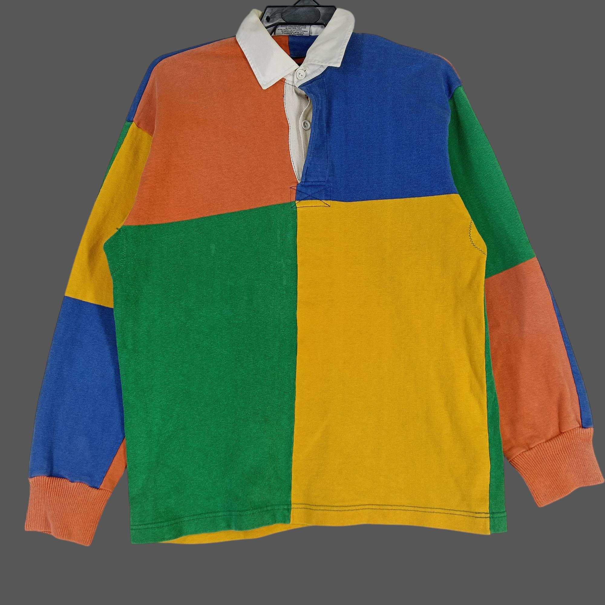 Vintage 90's Barbarian Rugby Multicolor Medium Polo Shirt