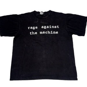 Vintage Rage Against The Machine Alternative Rock Band Black Large T Shirt Music Concert Rock Tour Rage Against The Machine Band Tees Size L