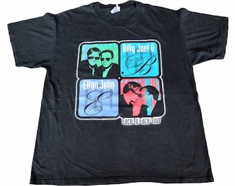 ヴィンテージ1998 Billy Joel Elton John ツアーTシャツ Vintage 90s Elton John and Billy Joel : Summer 1998 Music T-shirt