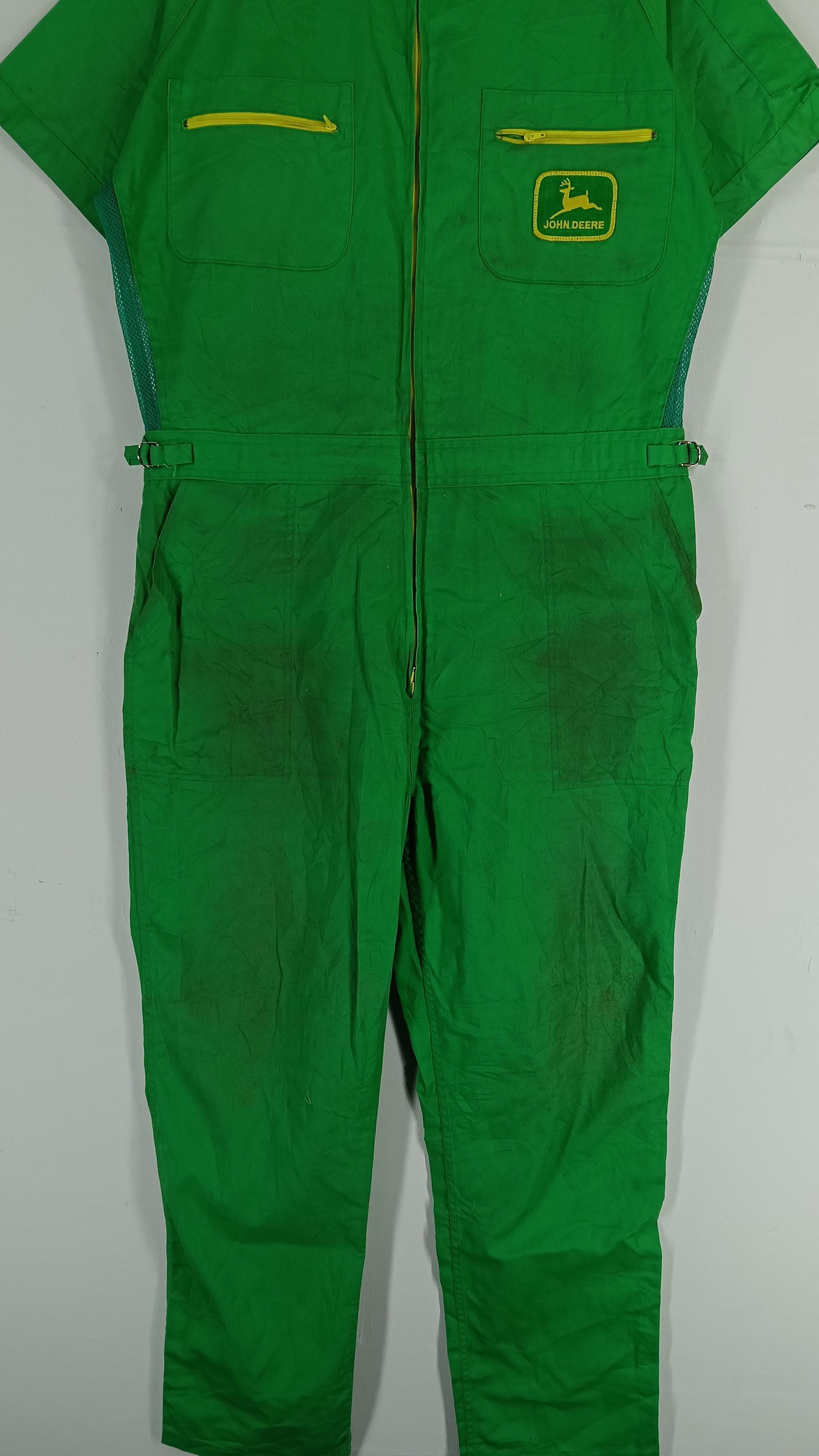 Vintage 90s John Deere Coveralls Green 3large John Deere Trucker