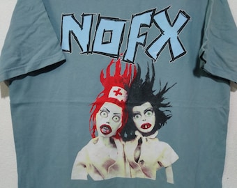 ヴィンテージ Nofx パンク バンド ブルー ラージ T シャツ Nofx