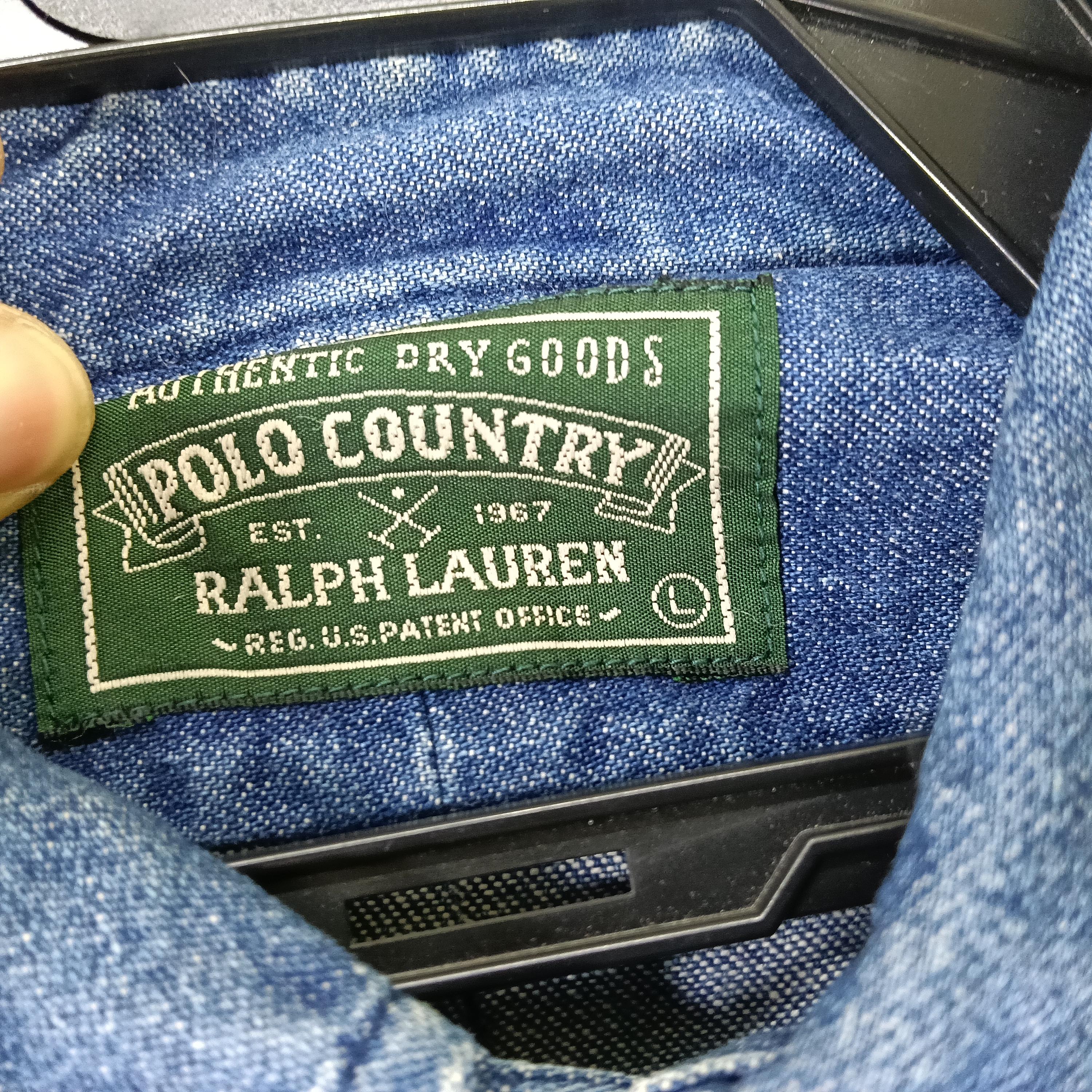 トップス 90S POLO COUNTRY DENIM SHIRTS POLO COUNTRY RALPH LAUREN 80s 90s Old Long sleeve Denim