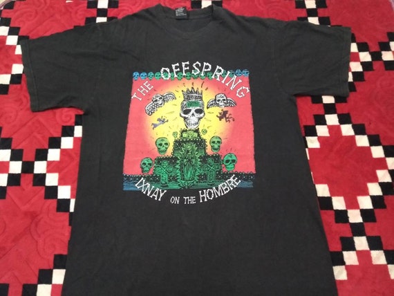 Vintage 90's The Offspring Skull Band Black XLarge T Shirt Genre