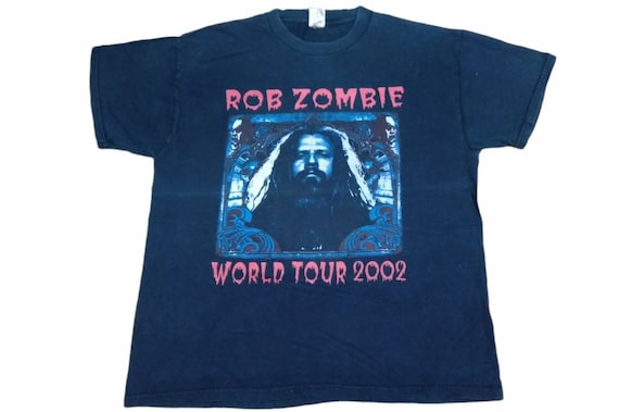 Vintage Rob Zombie World Tour Demon Speeding Large Black T