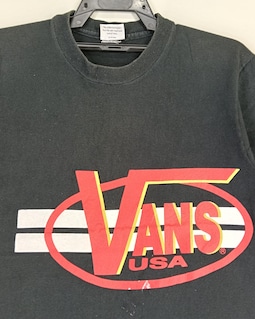 Vintage 90's Vans Black Medium T Shirt Vans Skateboard Streetwear