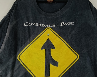 Vintage 90's English Singer David Coverdale Guitarist Jimmy Page