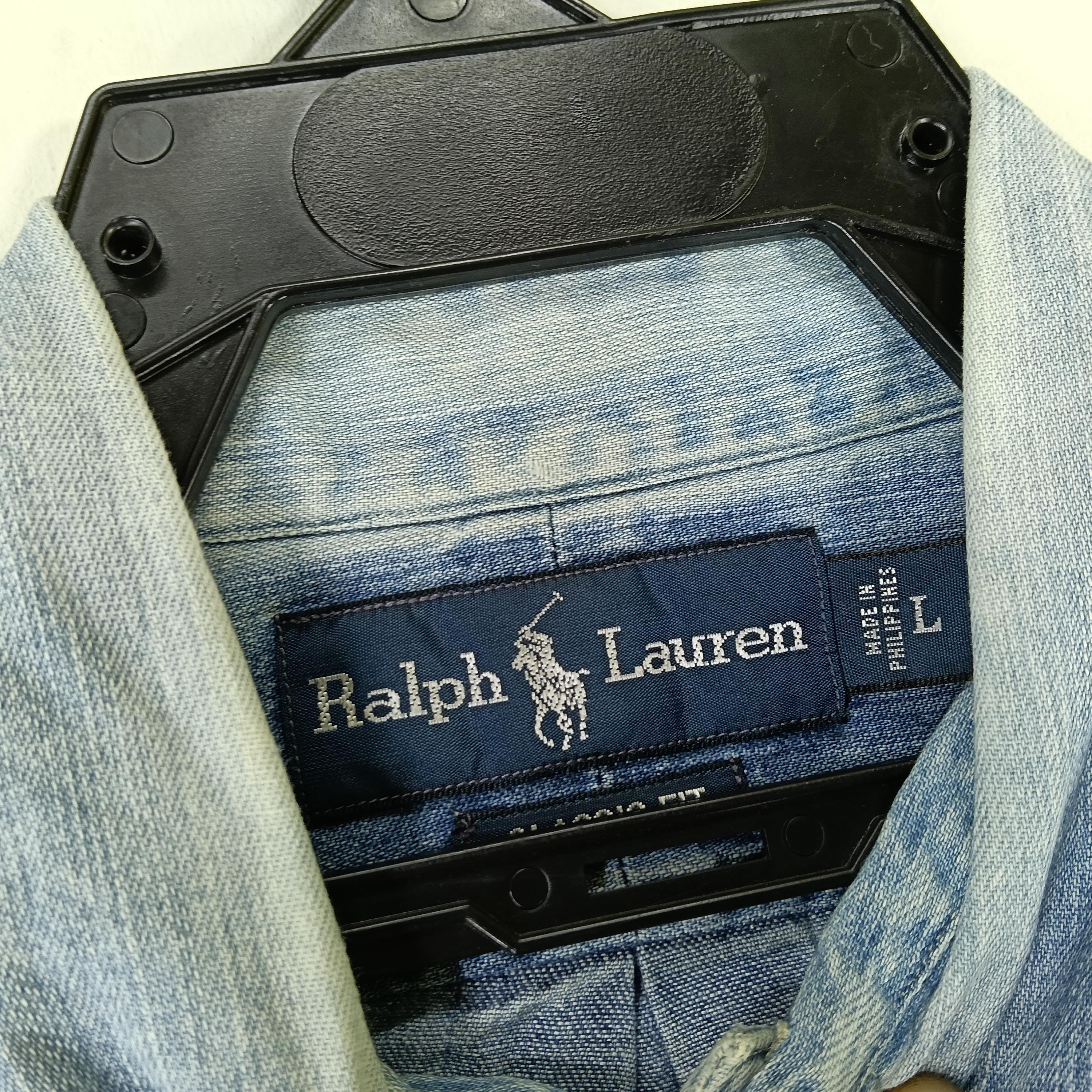 Vintage Polo Country Ralph Lauren Jeans Shirt Large 90s Polo Pony