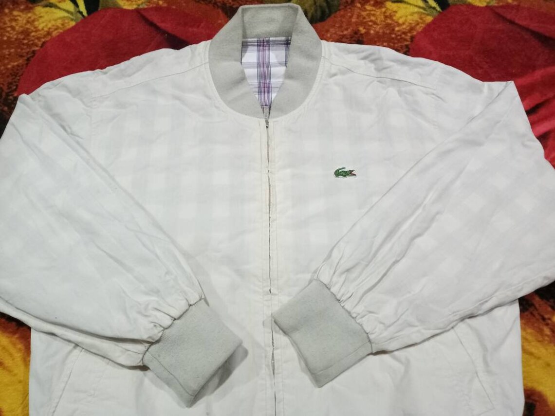 Vintage Lacoste reversible jacket 90s fully zipper | Etsy