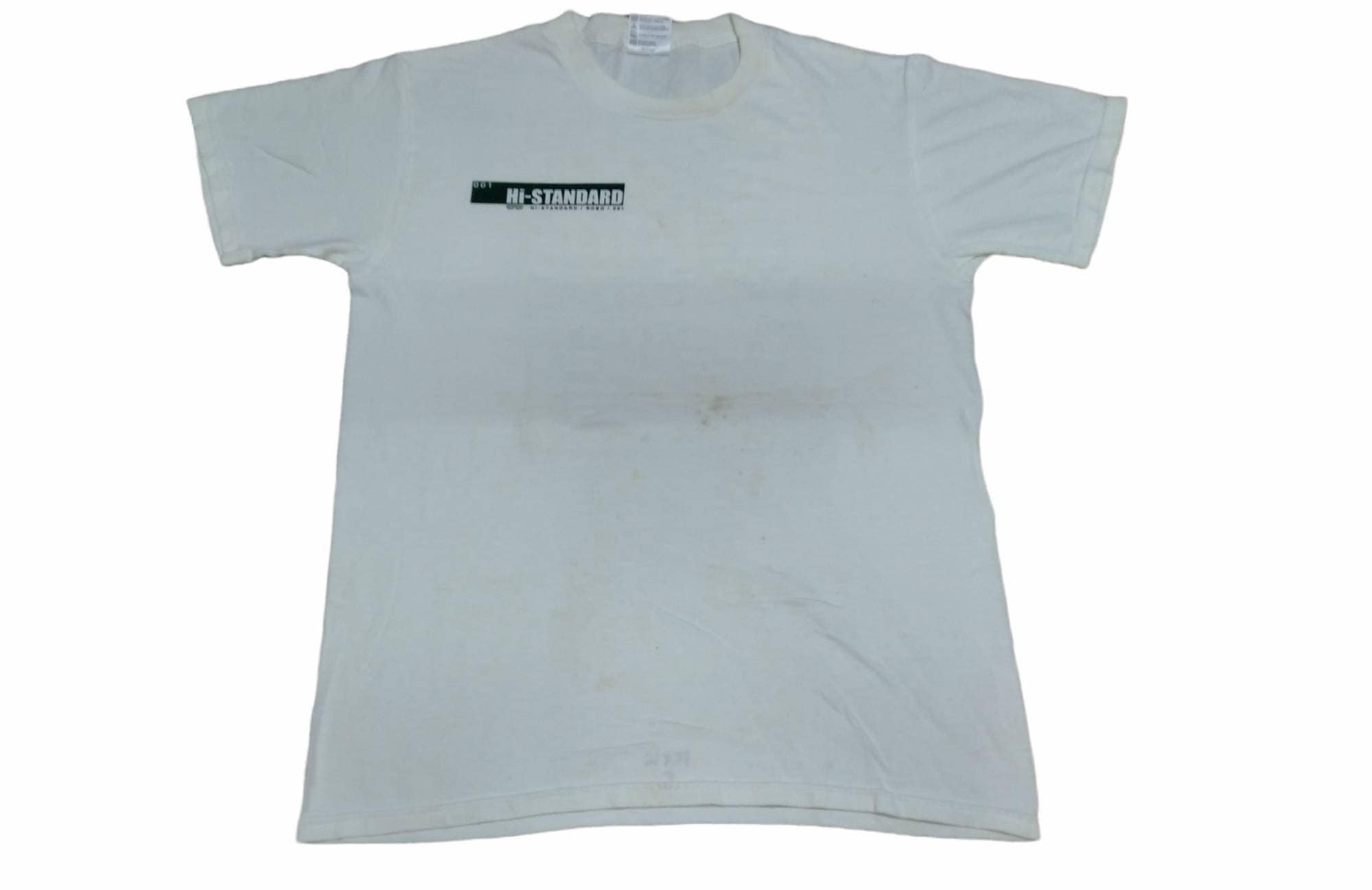 Vintage 90's Hi-standard Japanese Punk Rock Band White Medium T
