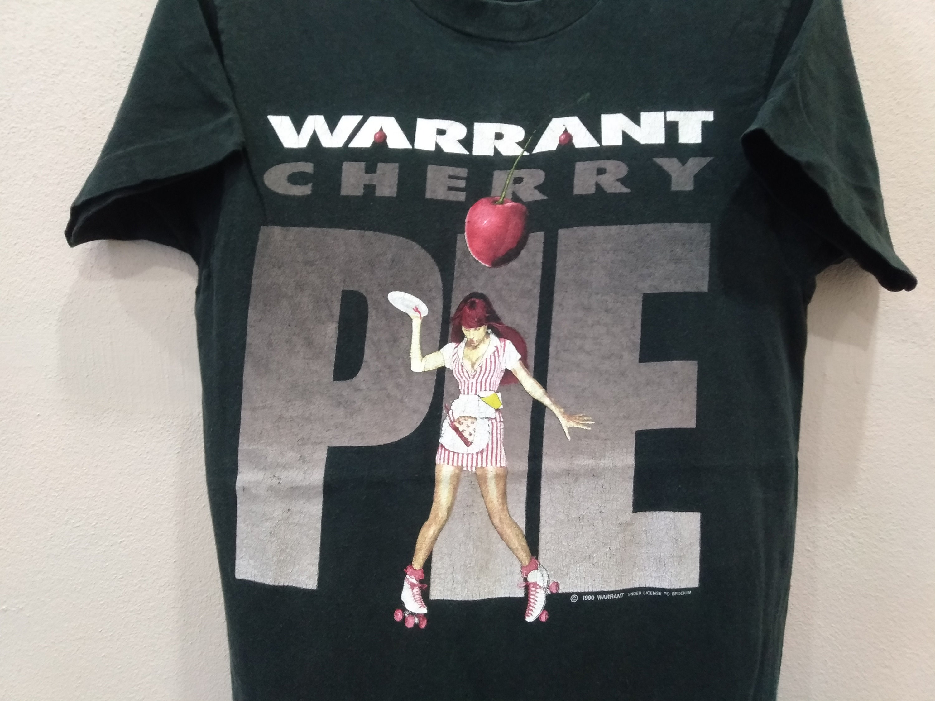 Vintage 90's Warrant Cherry Pie World Tour 1990 Black Medium T