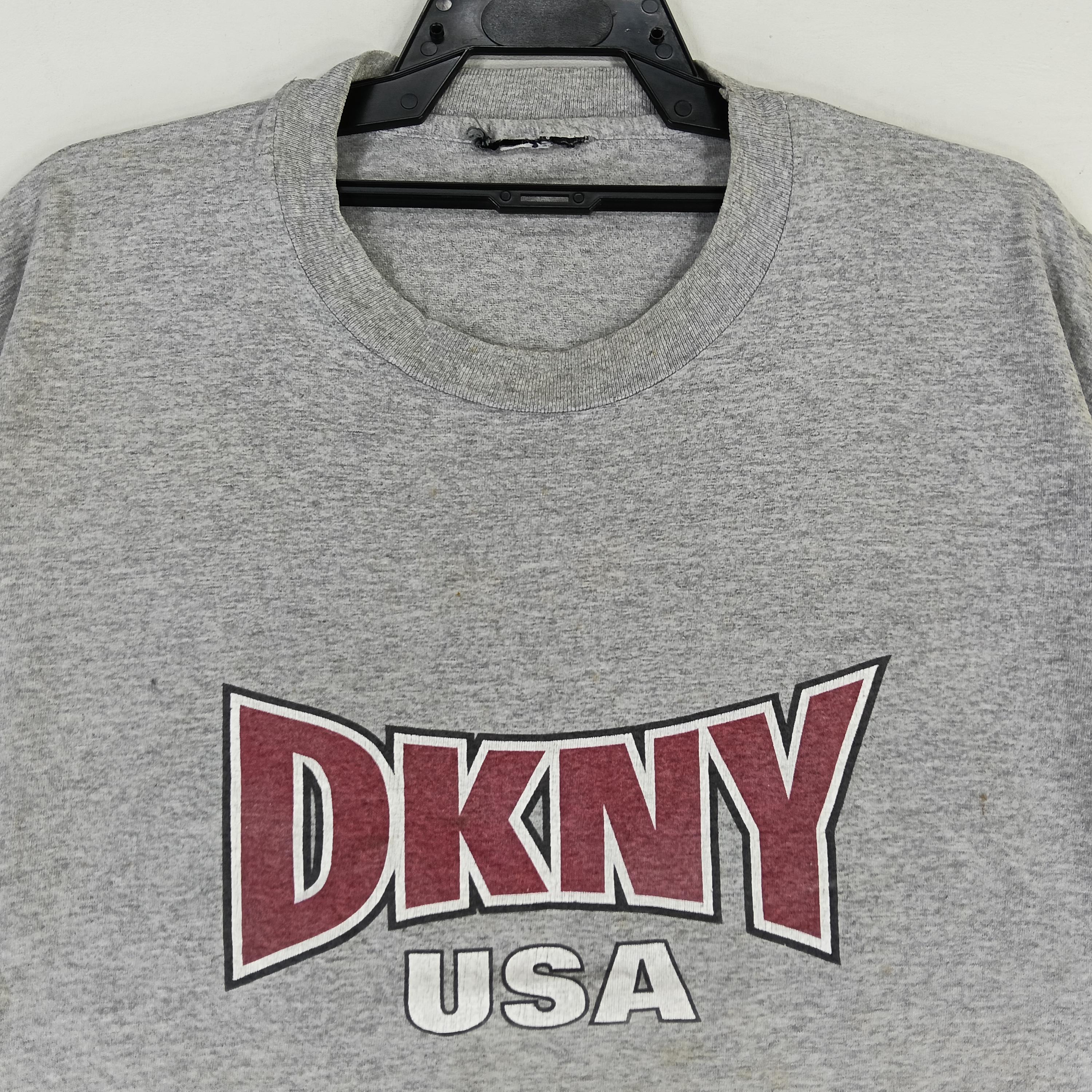 Vintage 90's Dkny Usa Grey T Shirt Large Dkny Sport Jeans Casual