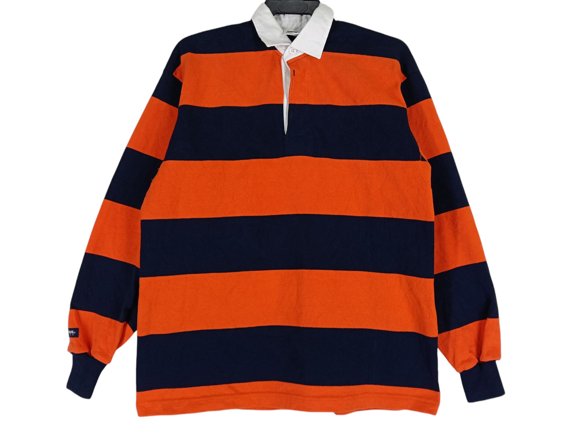 Vintage 90's Barbarian Polo Stripes Shirt Medium Polo Barbarian