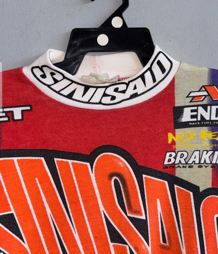 ヴィンテージ　90s Tシャツ　カットソー　SINISALO M バイクウェア Vintage 90's Sinisalo Motorcross Racing Multicolor Large T Shirt