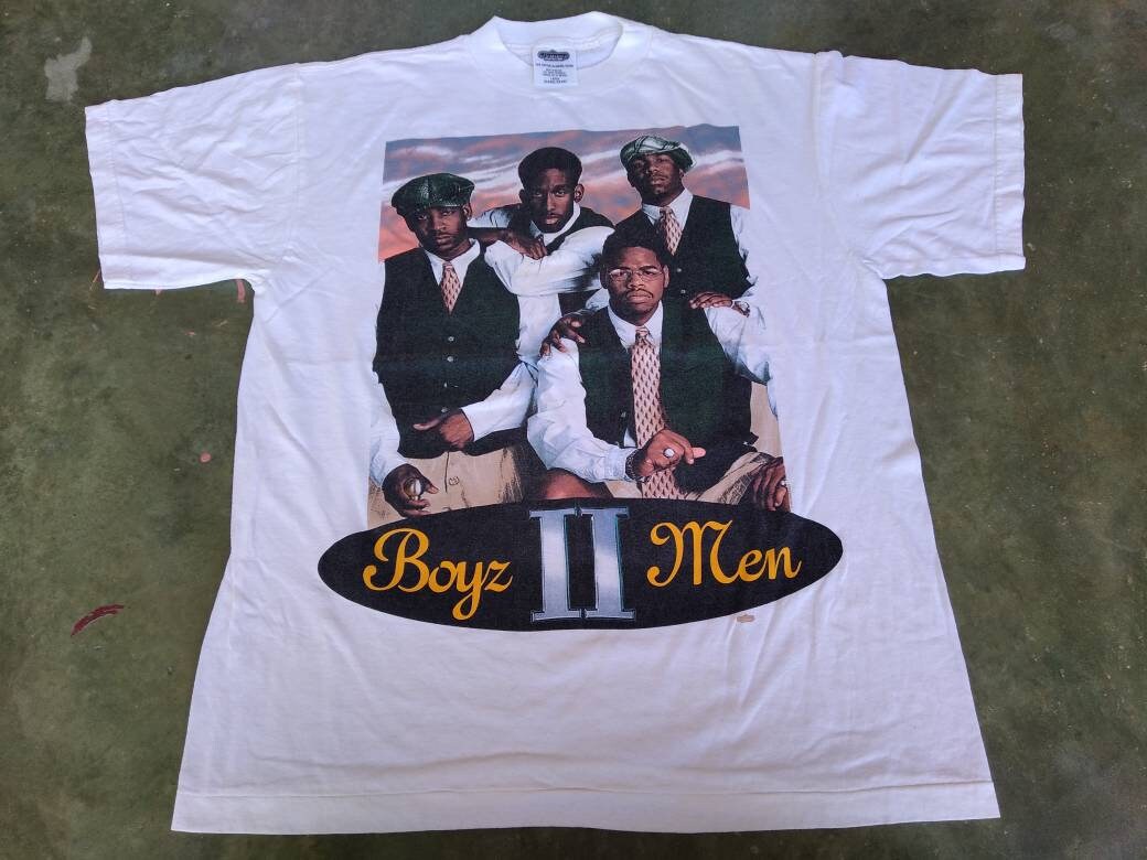 Vintage 90's Boyz II Men American Vocal Harmony Group White Vintage 90's Boyz II Men American Vocal Harmony Group White