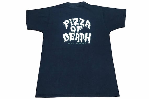 Vintage Pizza of Death Japanese Record Black Medium T Shirt Music