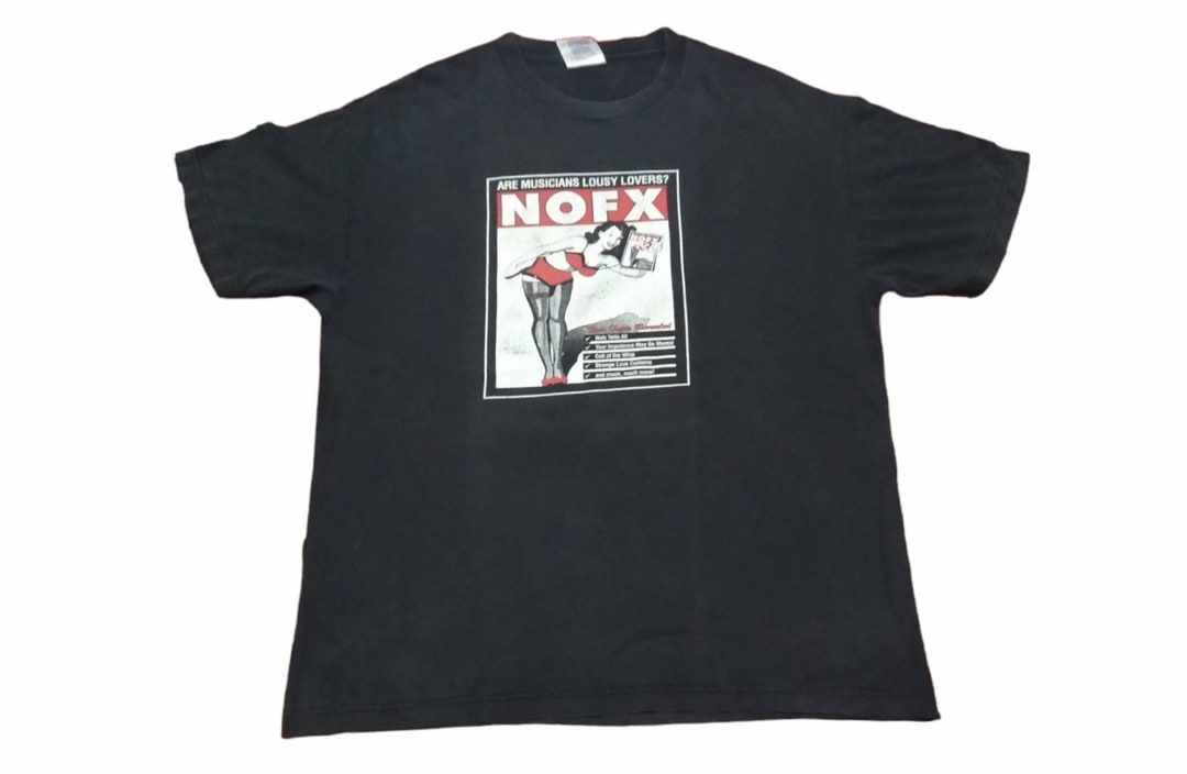 nofx ヴィンテージTシャツ Vintage Nofx American Rock Band Black Large T Shirt Band Music