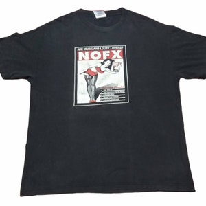 Vintage Nofx American Rock Band Black Large T Shirt Band Music Genre  Punk Rock Skate Punk Ska Punk Hardcore Shirts Concert Tees Size L
