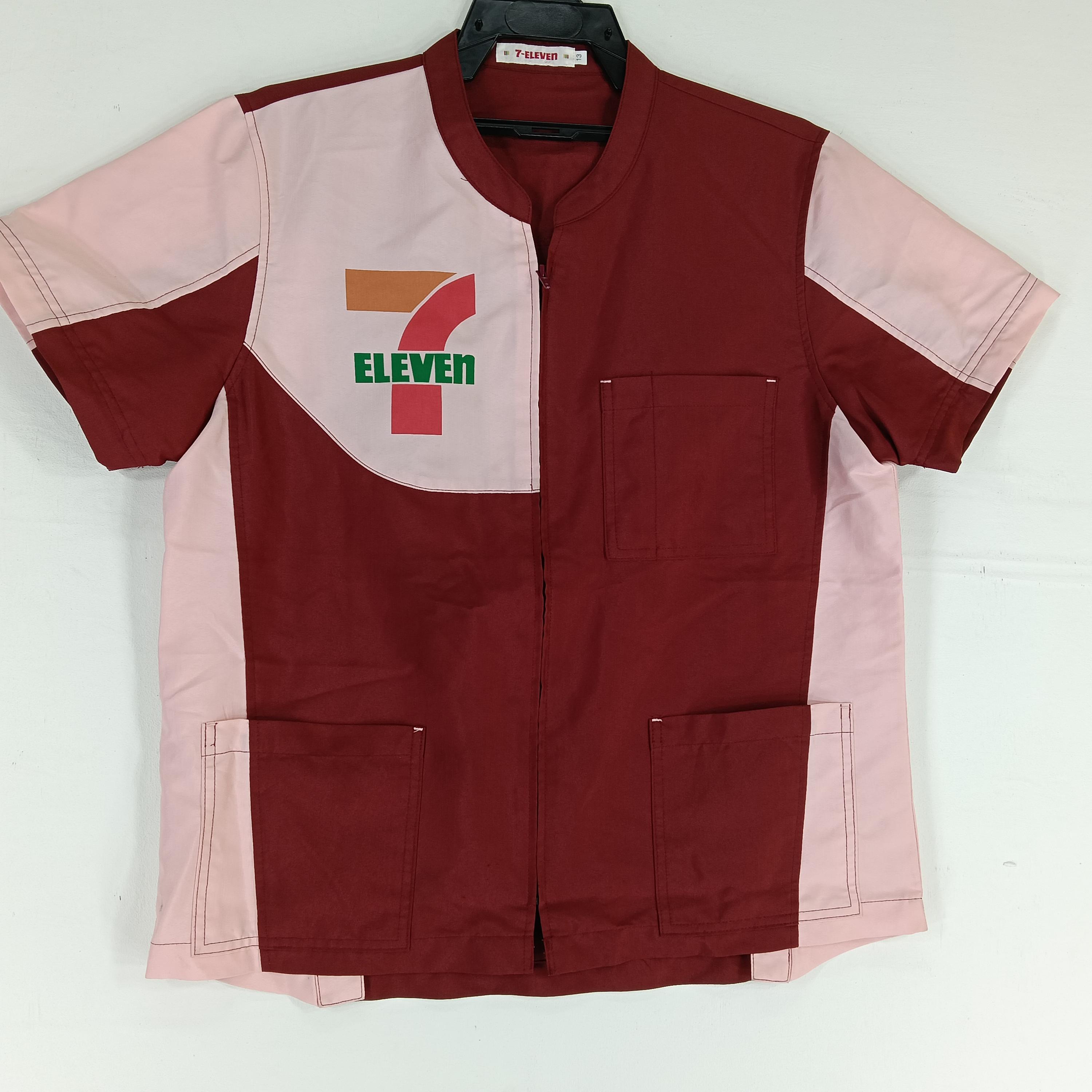 Vintage 7-eleven Workers Shirt Medium Vtg Japan Seven Eleven