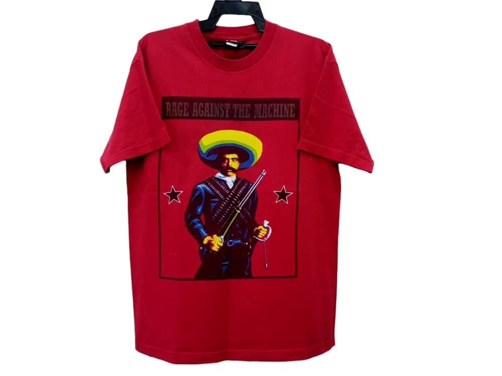 Vintage 90's Rage Against the Machine American Rock Band Red Large