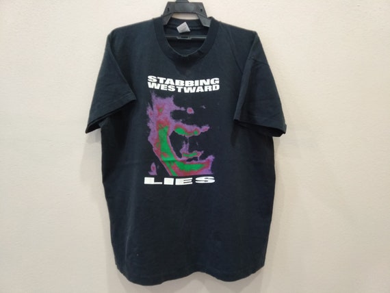 Vintage 90's Stabbing Westward Lies Band Xlarge Black T Shirt