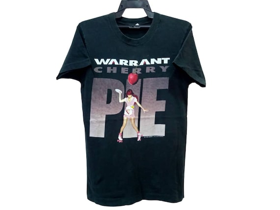 Vintage 90's Warrant Cherry Pie World Tour 1990 Black Medium T