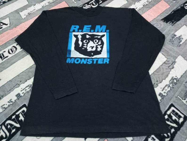 Vintage Rem monster band 90s long sleeve tshirt Etsy