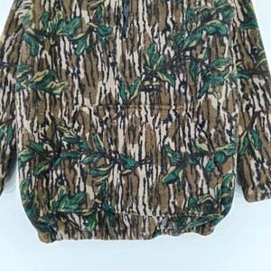 Vintage Bluebills Äkta Trädkamouflage Tröja Jacka Med Halv Dragkedja Liten Kamouflage Militärstil Jaktskog Mossy Oak T-shirt Storlek S bild 6