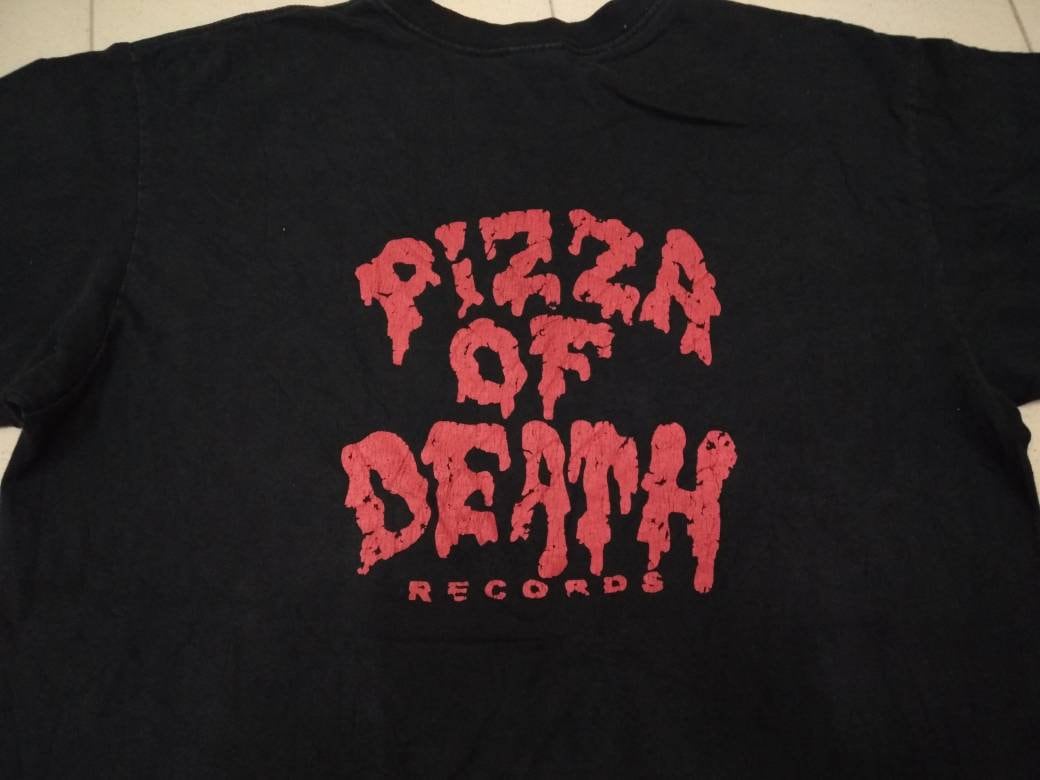 Vintage Pizza of Death Japanese Record Black Large T Shirt Music