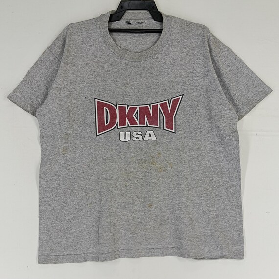 Vintage 90's Dkny Usa Grey T Shirt Large Dkny Sport Jeans Casual