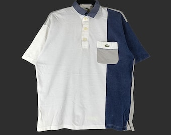 LACOSTE メンズ グレー ピケ コットン 半袖 ポロシャツ サイズ 6 XL