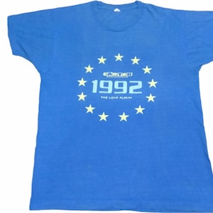 Koszulka Vintage 90's Carter The Unstoppable Machine Blue Xlarge The Love Album Tour 1992 Koszulki Punk Band Concert Tees Rozmiar XL