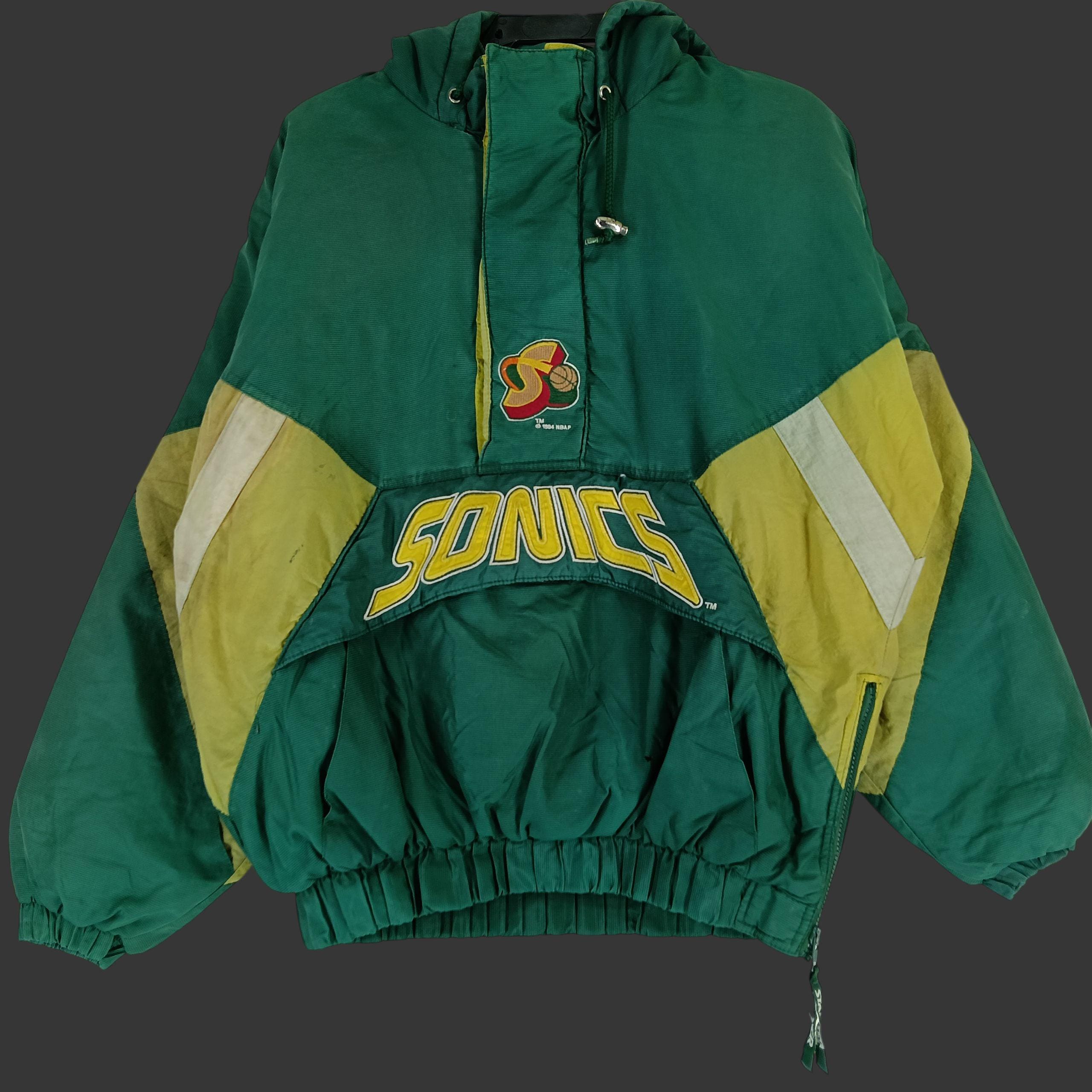 Vintage 90's Seattle Sonics Basketball Team Medium Jacket American