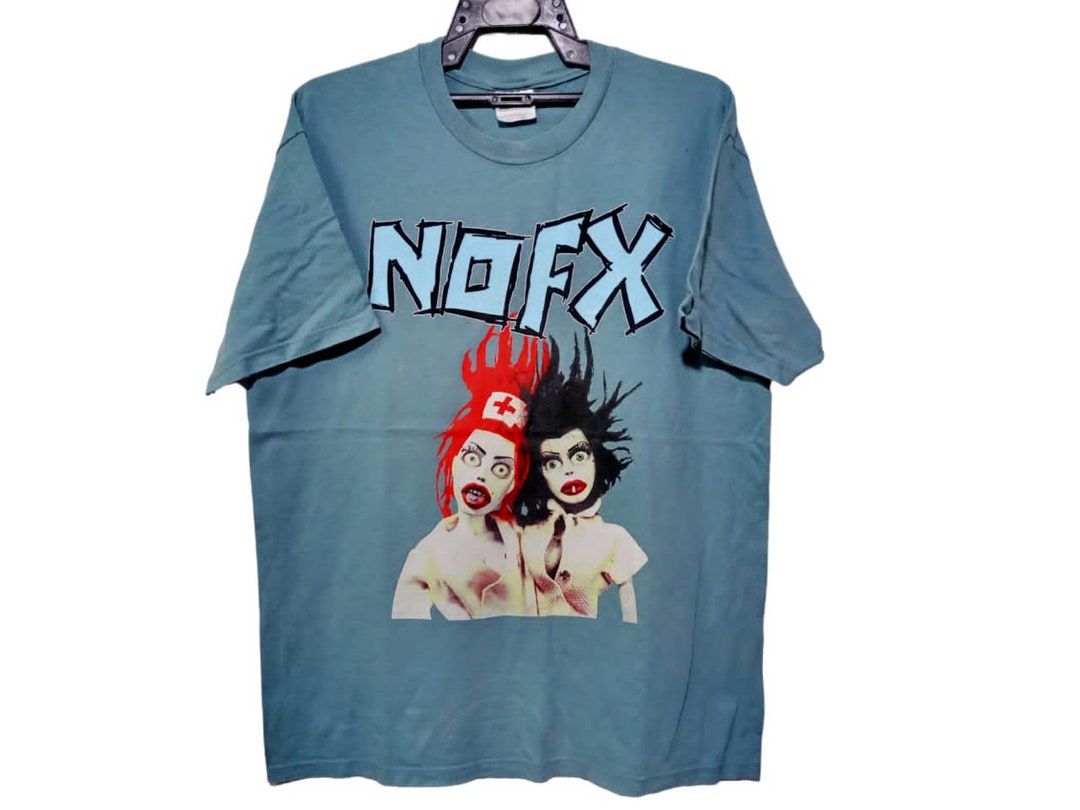 Vintage Nofx Punk Band Blue Large T Shirt Nofx American Rock