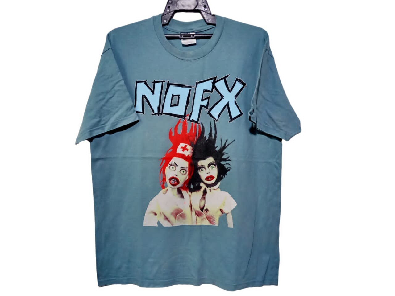 Vintage Nofx Punk Band Blue Large T Shirt Nofx American Rock