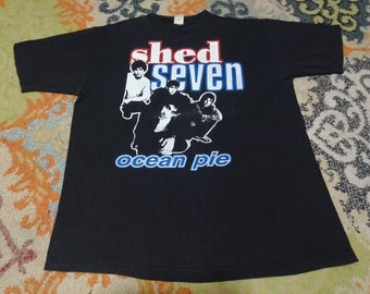 SEVEN BY SEVEN　 LOOSE SHIRTS Vintage 90's Shed Seven English Alternative Rock Band Black Large