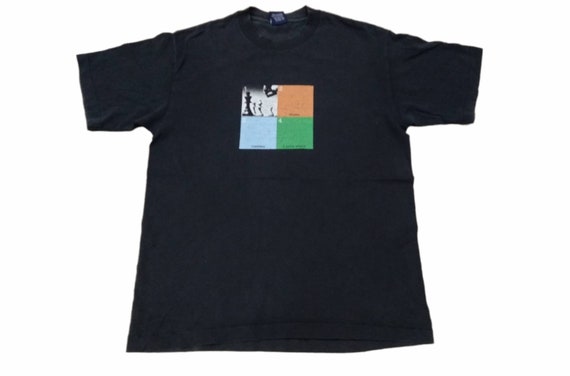 Vintage 90's Stussy Black Medium T Shirt Skateboarding Point