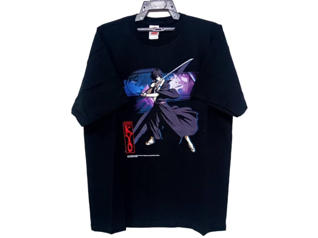 00s SAMURAI DEEPER KYO anime tシャツ Vintage Y2k Samurai Deeper Kyo Anime Black Xlarge T Shirt