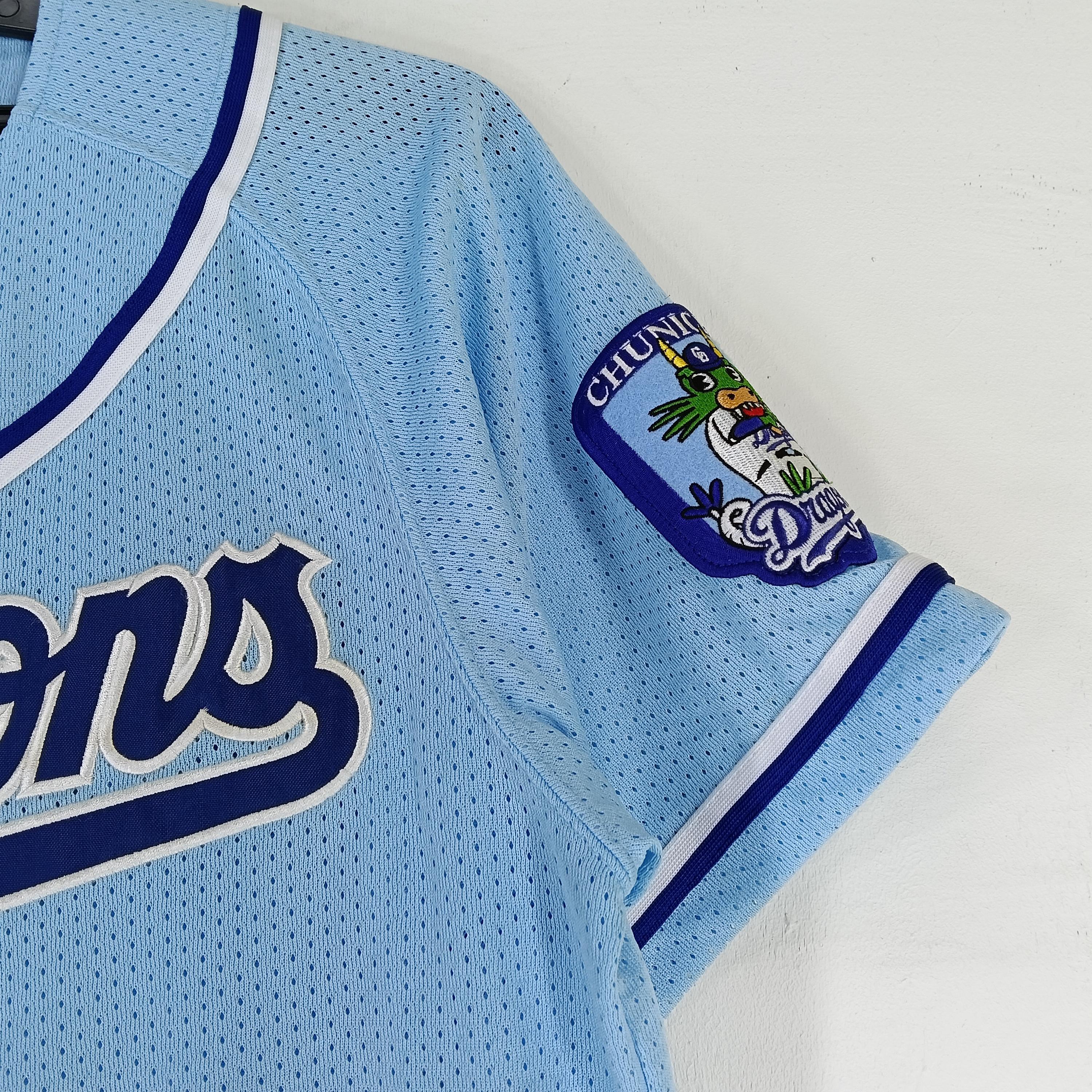 Vintage 90's Dragons Baseball Japanese Blue Small Jersey Baseball